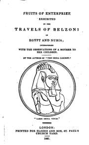 Tapa de Fruits of enterprize exhibited in the travels of Belzoni in Egypt and Nubia