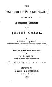 Tapa de The English of Shakespeare: Illustrated in a Philological Commentary on His Julius Caesar
