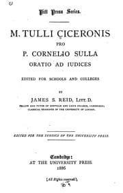 Tapa de ... M. Tulli Ciceronis Pro P. Cornelio Sulla oratorio ad iudices