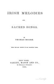Tapa de Irish Melodies and Sacred Songs
