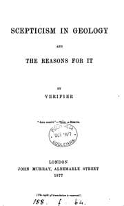 Tapa de Scepticism in geology and the reasons for it, by Verifier