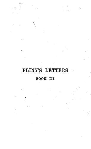 Tapa de Pliny's letters, Book III