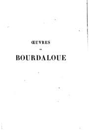 Tapa de Oeuvres de Bourdaloue