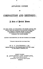 Tapa de Advanced Course of Composition and Rhetoric: A Series of Practical Lessons on the Origin ..