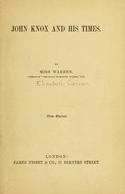 Tapa de John Knox and his times
