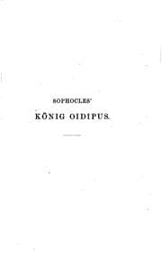 Tapa de Sophokles' König Oidipus