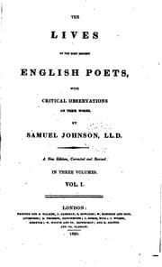 Tapa de The lives of the most eminent English poets