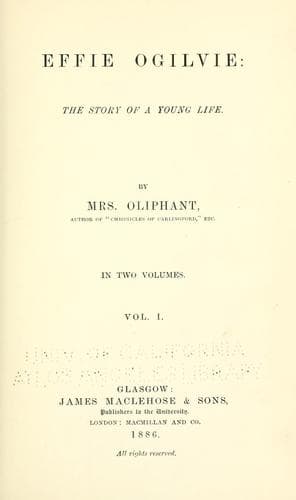 Tapa de Effie Ogilvie
