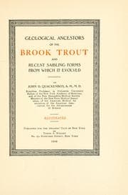 Tapa de Geological ancestors of the brook trout and recent saibling forms from which it evolved