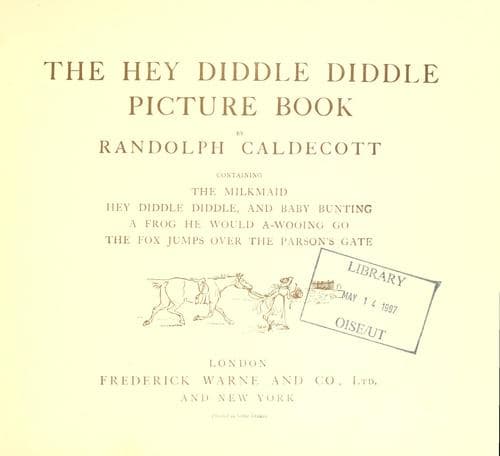 Tapa de hey diddle diddle picture book