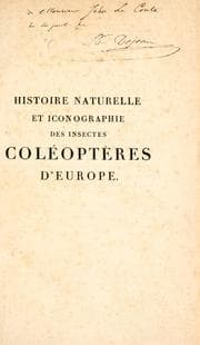 Tapa de Histoire naturelle et iconographie des insectes coléoptères d'Europe