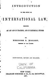 Tapa de Introduction to the Study of International Law: Designed as an Aid in ..