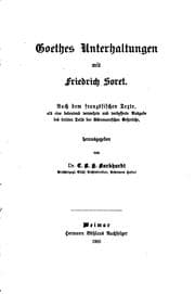 Tapa de Goethes Unterhaltungen mit Friedrich Soret