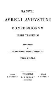Tapa de Sancti Avreli Avgvstini Confessionvm libri tredecim