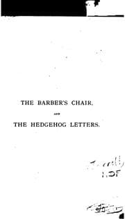 Tapa de The Barber's Chair: And The Hedgehog Letters