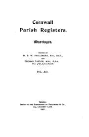 Tapa de Cornwall parish registers