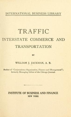 Tapa de Traffic, interstate commerce and transportation