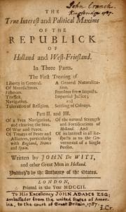 Tapa de The true interest and political maxims of the republick of Holland and West Friesland