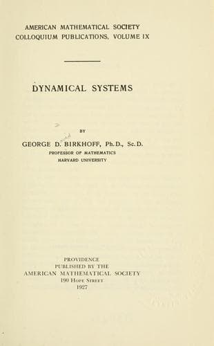 Tapa de Dynamical systems