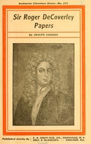 Tapa de The Sir Roger de Coverley papers, from the Spectator
