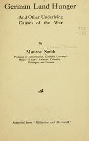 Tapa de German land hunger and other underlying causes of the war