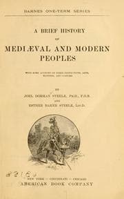 Tapa de A brief history of mediæval and modern peoples