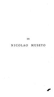 Tapa de De Nicolao Museto (Gallice: Colin Muset) francogal lico carminum scriptore ..
