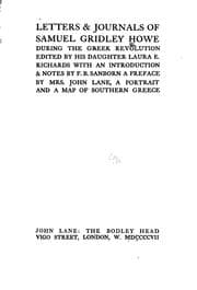 Tapa de Letters & Journals of Samuel Gridley Howe During the Greek Revolution