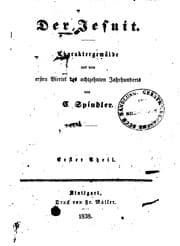 Tapa de Der Jesuit: Charaktergemälde aus dem ersten Viertel des achtzehnten Jahrhunderts