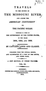 Tapa de Travels to the Source of the Missouri River and Across the American Continent to the Pacific ...
