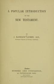Tapa de A popular introduction to the New Testament