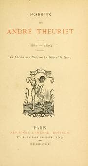 Tapa de Poésies de André Theuriet, 1860-1874