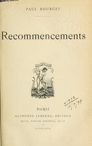 Tapa de Recommencements