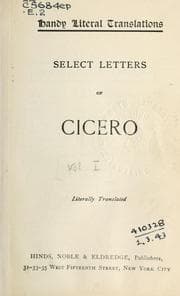 Tapa de Select letters of Cicero