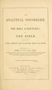 Tapa de An analytical concordance to the Holy Scriptures