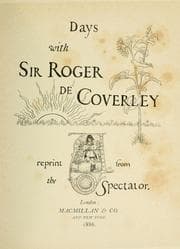 Tapa de Days with Sir Roger de Coverly