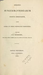 Tapa de Sylloge Jungermannidearum Europæ indigenarum