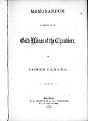 Tapa de Memorandum in relation to the gold mines of the Chaudiere Lower Canada