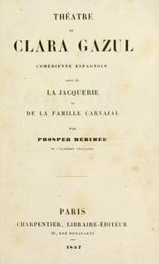 Tapa de Théâtre de Clara Gazul, comédienne espagnole