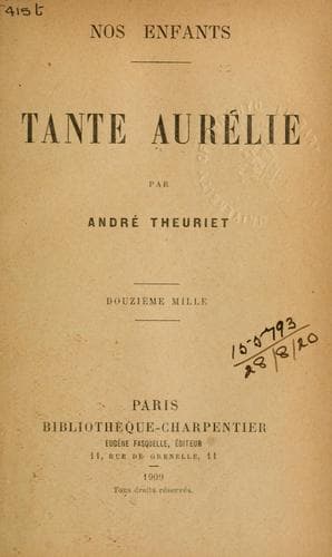 Tapa de Tante Aurélie