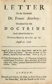 Tapa de A letter to the Reverend Dr. Francis Atterbury