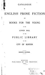 Tapa de Catalogue of books in the Roxbury branch library of the Boston public library