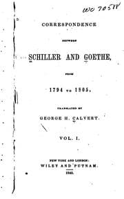 Tapa de Correspondence between Schiller and Goethe