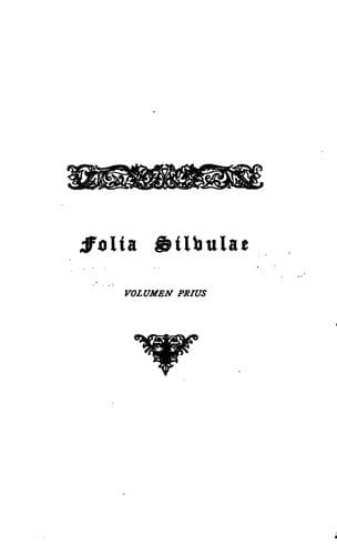 Tapa de Folia silvulae