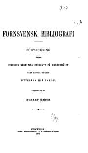 Tapa de Fornsvensk bibliografi--Supplement II