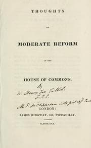 Tapa de Thoughts on moderate reform in the House of Commons