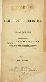 Tapa de Discourses on the Jewish religion