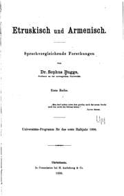 Tapa de Etruskisch und armenisch: Sprachvergleichende Forschungen