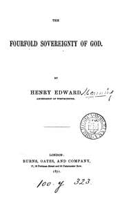 Tapa de The fourfold sovreignty of God (lects.)