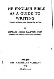 Tapa de The English Bible as a Guide to Writing